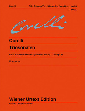 Triosonaten, für 2 Violinen, Orgel (Cembalo/Klavier) und Violoncello (Violone/Theorbe/Laute). Bd.1