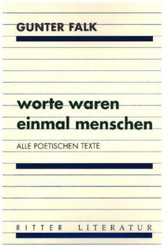 worte waren einmal menschen.