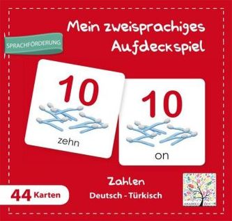 Mein zweisprachiges Aufdeckspiel, Zahlen Deutsch-Türkisch (Kinderspiel)
