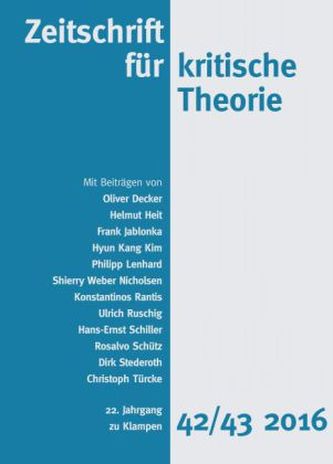 Zeitschrift für kritische Theorie / Zeitschrift für kritische Theorie. H.42/43