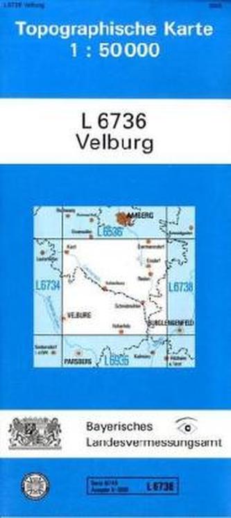 Topographische Karte Bayern Velburg