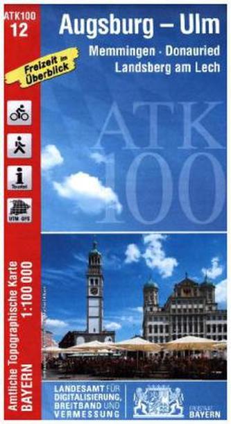 Amtliche Topographische Karte Bayern Augsburg - Ulm