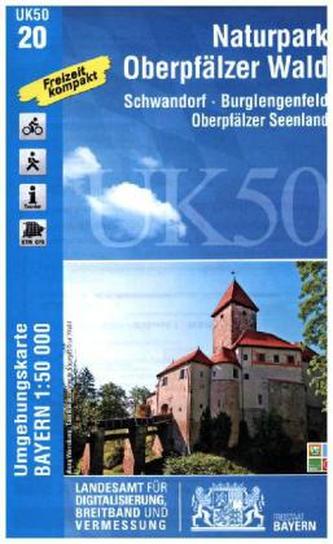Topographische Karte Bayern Naturpark Oberpfälzer Wald