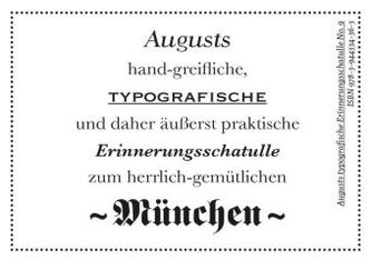Augusts Erinnerungsschatulle München, m. 40 Minipostkarten