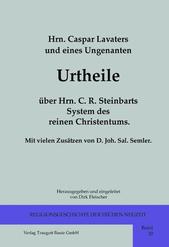 Urtheile über Hrn. C. R. Steinbarts System des reinen Christentums
