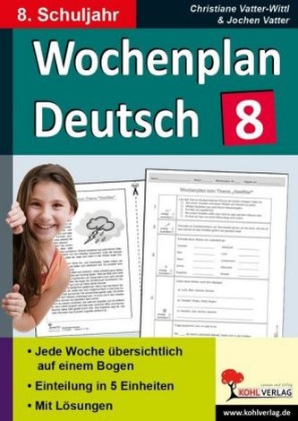 Wochenplan Deutsch, 8. Schuljahr