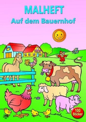Stickermalbuch 'Auf dem Bauernhof' incl. 100 Sticker