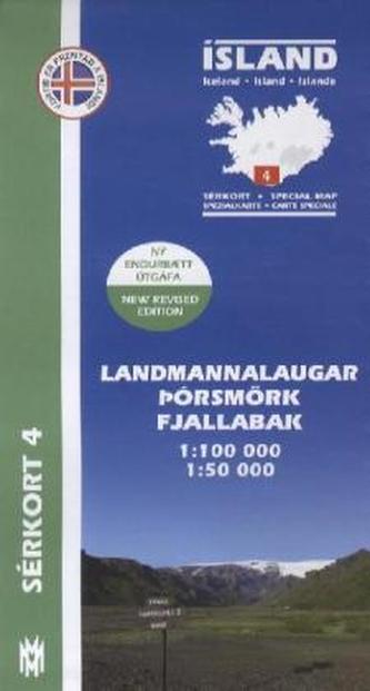 Island - Sérkort Landmannalaugar, Pórsmörk, Fjallabak. Iceland / Islande
