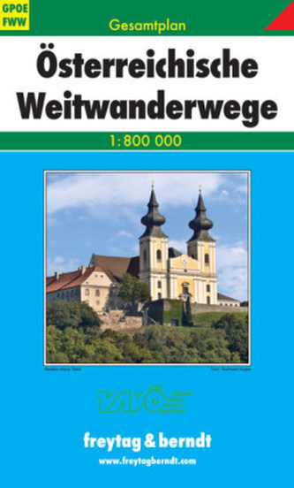 Österreichische Wei Gesamtplan 1:800 000/Rakouské dálkové turistické trasy