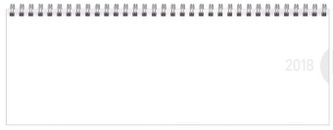 Tischquerkalender Classic Colourlux weiß 2018