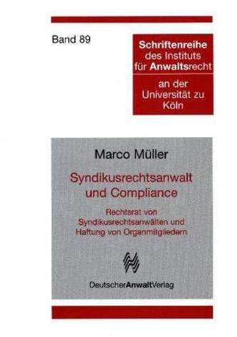 Syndikusrechtsanwalt und Compliance