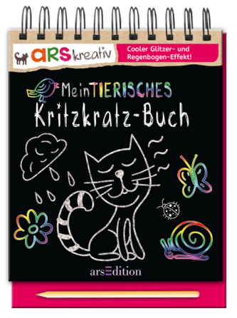 Mein tierisches Kritzkratz-Buch, m. Holzstift