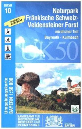 Topographische Karte Bayern Naturpark Fränkische Schweiz - Veldensteiner Forst