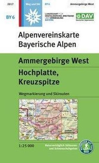 Alpenvereinskarte Ammergebirge West, Hochplatte, Kreuzspitze