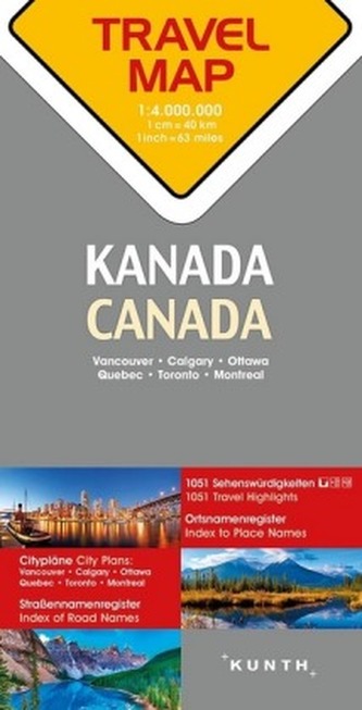 Kanada 1:4M TravelMap KUNTH