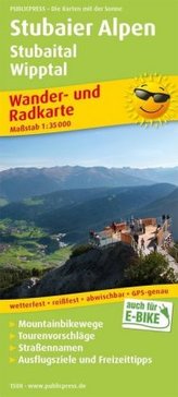 PublicPress Wander- und Radkarte Stubaier Alpen, Stubaital, Wipptal