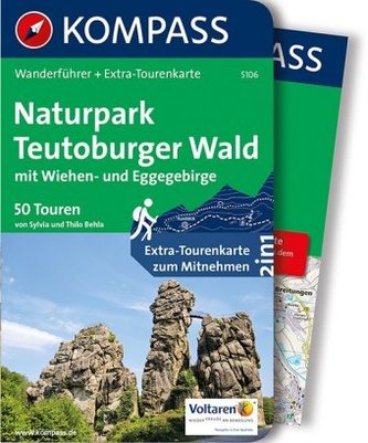 Kompass Wanderführer Naturpark Teutoburger Wald mit Wiehen- und Eggegebirge, m. 1 Karte