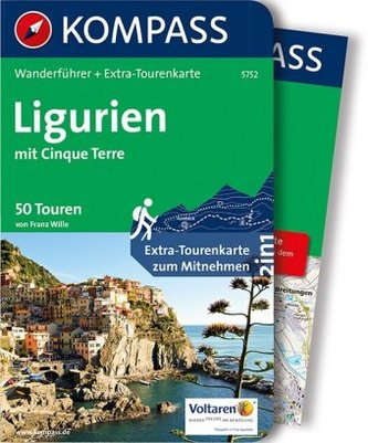 Kompass Wanderführer Ligurien - Cinque Terre, m. 1 Karte