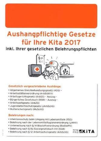 Aushangpflichtige Gesetze für Ihre Kita 2017, m. CD-ROM