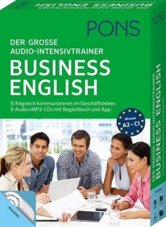 PONS Der große Audio-Intensivtrainer Business English, 8 Audio+MP3-CDs mit Begleitbuch und App
