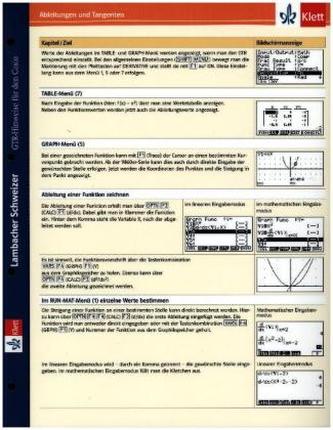 GTR-Hinweise für den Casio (Klappkarte)