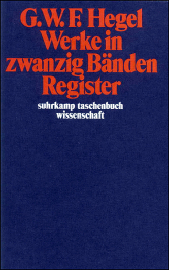 Werke in zwanzig Bänden, Register