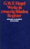 Werke in zwanzig Bänden, Register
