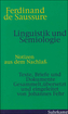 Linguistik und Semiologie