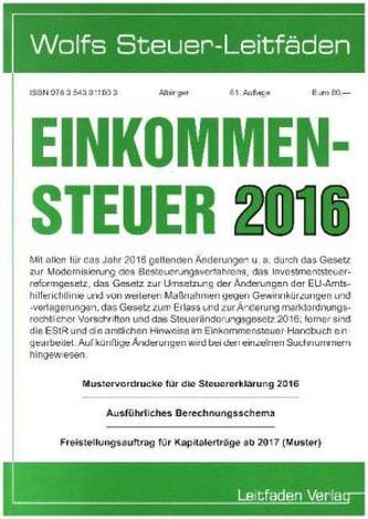 Einkommensteuer 2016