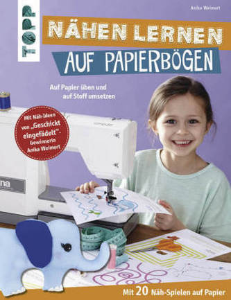 Nähen lernen auf Papierbögen