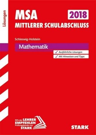 Mittlerer Schulabschluss 2018 - Schleswig-Holstein - Mathematik Lösungen