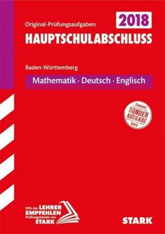 Hauptschule 2018 - Baden-Württemberg - Mathematik, Deutsch, Englisch