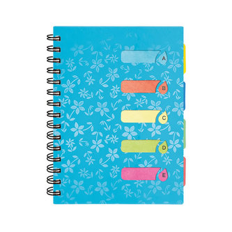 Spirálový sešit A4 s pořadačem - modrý