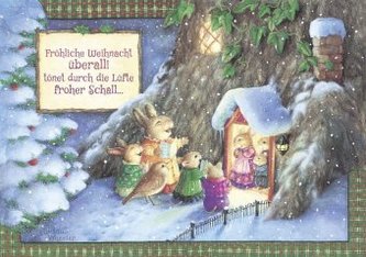 Weihnachten Überall, Grußkarte mit Prägung