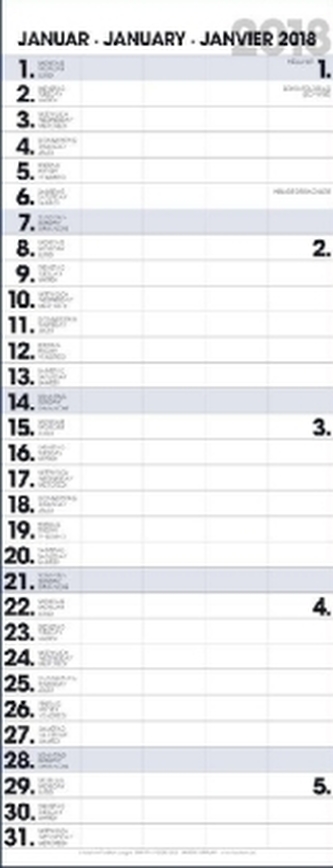 Streifenplaner - Familienplaner 2018