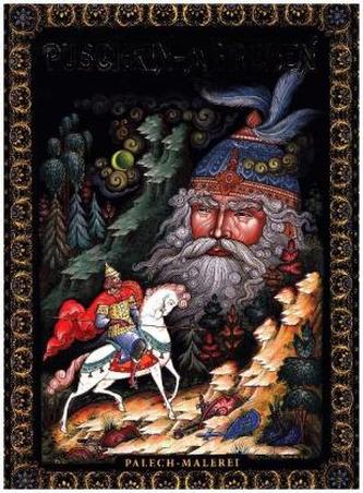 Puschkin-Märchen. Palekh-Malerei