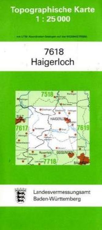 Topographische Karte Baden-Württemberg Haigerloch