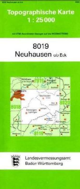 Topographische Karte Baden-Württemberg Neuhausen ob Eck