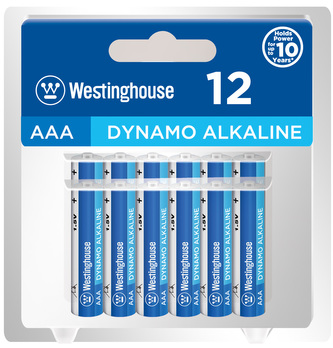 Baterie alkalická Westinghouse AAA/LR3 1,5V Dynamo alkalická, blistr 12ks
