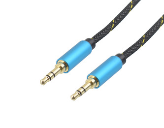 Propojovací kabel Jack 3,5mm M/M s textilním opletem,2m