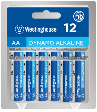 Baterie alkalická Westinghouse AA/LR6 1,5V Dynamo alkalická, blistr 12ks