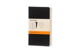 Moleskine Volant Notizheft P/A6, liniert, schwarz, 2er-Set