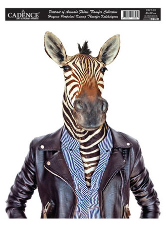 Cadence nažehlovací nálepka 21x30 cm - zebra