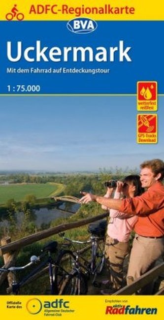 ADFC-Regionalkarte Uckermark, 1:75.000, reiß- und wetterfest, GPS-Tracks Download