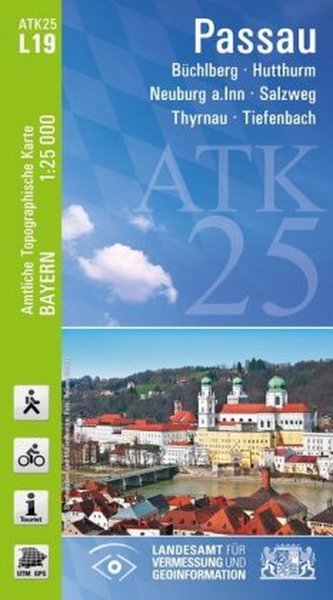 ATK25-L19 Passau (Amtliche Topographische Karte 1:25000)