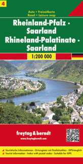 Freytag & Berndt Autokarte Rheinland-Pfalz, Saarland / Rhineland-Palatinate, Saarland. Rhénanie-Palatinat, Sarre / Renania-Palat