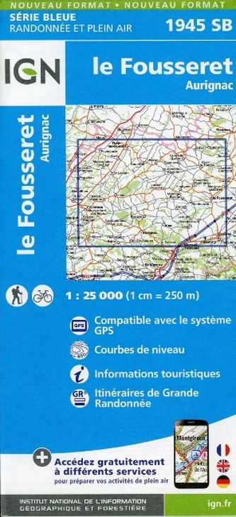 IGN Karte, Serie Bleue Le Fousseret