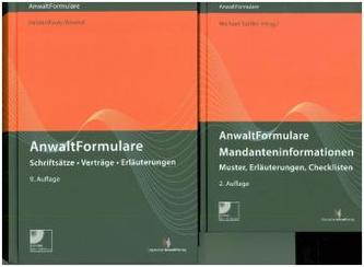 AnwaltFormulare / AnwaltFormulare Mandanteninformationen, 2 Bde.