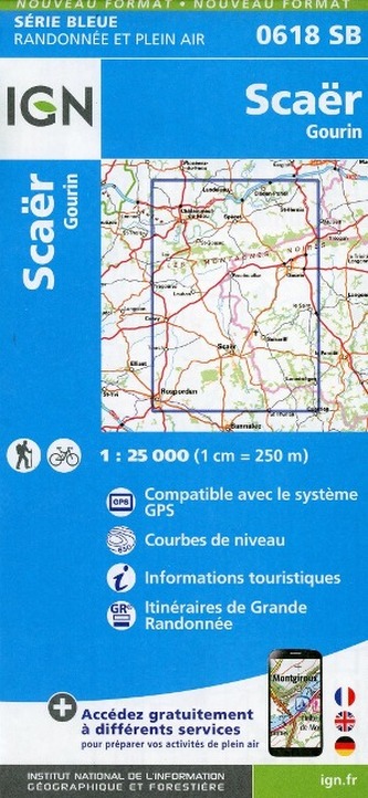 IGN Karte, Serie Bleue Gourin