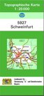 Topographische Karte Bayern Schweinfurt